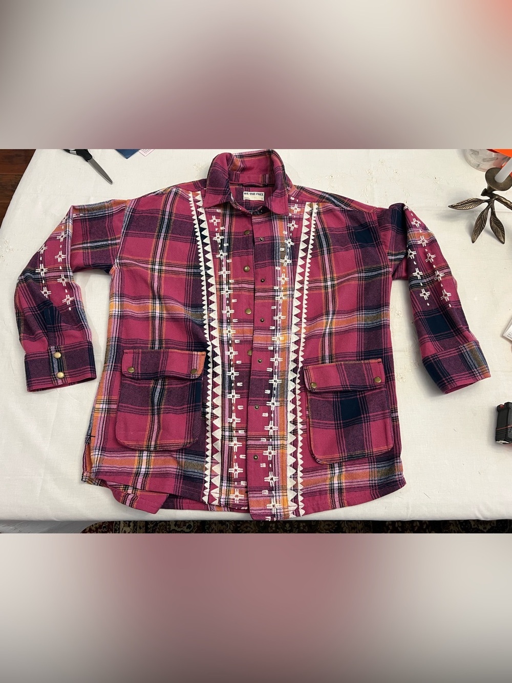 NWT We The Free Nordic Chill Shirt Jacket Women’s Size L/XL - Picture 5 of 12